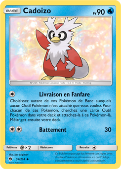 Carte Pokémon Peu commune Cadoizo 57/214 de la série Tonnerre Perdu