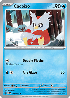 Carte Pokémon Communes Cadoizo 046/193 de la série Évolutions à Paldea