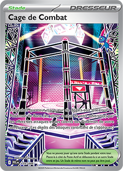 Carte Pokémon Ultra rare Cage de Combat 116/94 de la série Flammes Fantasmagoriques