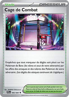 Carte Pokémon Peu commune Cage de Combat 85/94 de la série Flammes Fantasmagoriques