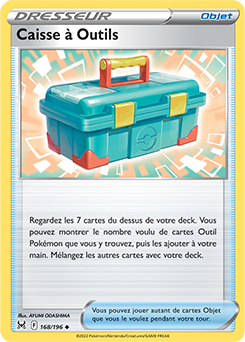 Carte Pokémon Peu commune Caisse a Outils 168/196 de la série Origine Perdue