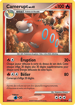 Carte Pokémon Camerupt 47/146 de la série Eveil des Légendes en vente au meilleur prix