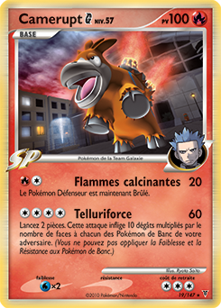 Carte Pokémon Camerupt 19/147 de la série Vainqueurs Suprêmes en vente au meilleur prix