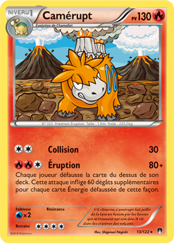 Carte Pokémon Camérupt 13/122 de la série Rupture Turbo en vente au meilleur prix