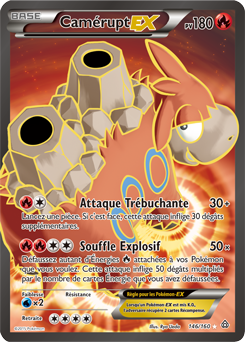 Carte Pokémon Camérupt EX 146/160 de la série Primo Choc en vente au meilleur prix
