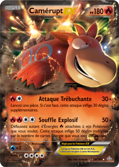 Carte Pokémon Pokémon EX Camérupt EX 29/160 de la série Primo Choc