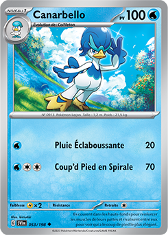 Carte Pokémon Canarbello 053/198 de la série Écarlate et Violet en vente au meilleur prix