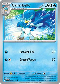Carte Pokémon Peu commune Canarbello 051/193 de la série Évolutions à Paldea