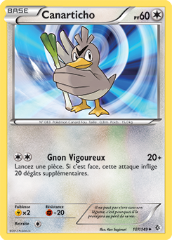 Carte Pokémon Peu commune Canarticho 107/149 de la série Frantières Franchies