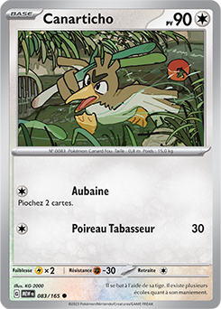 Carte Pokémon Canarticho 83/165 de la série 151 en vente au meilleur prix