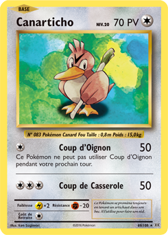 Carte Pokémon Rare Canarticho 68/108 de la série Évolutions