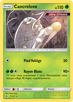 Carte Pokémon Holographique Rare Cancrelove 11/131 de la série Lumière Interdite