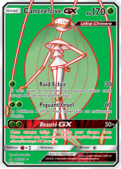 Carte Pokémon Pokémon Full Art Cancrelove GX 140/156 de la série Ultra Prisme
