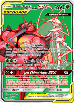 Carte Pokémon Pokémon Full Art Cancrelove Mouscoto GX 191/214 de la série Alliance Infallible