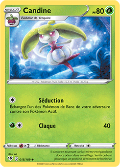 Carte Pokémon Candine 15/189 de la série Ténèbres Embrasées en vente au meilleur prix
