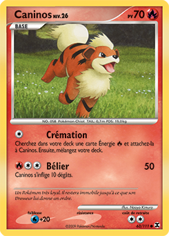 Carte Pokémon Caninos 63/111 de la série Rivaux Émergents en vente au meilleur prix