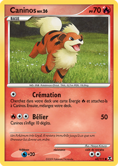Carte Pokémon Commune Caninos 63/111 de la série Rivaux Émergents