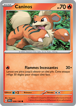 Carte Pokémon Caninos 030/198 de la série Écarlate et Violet en vente au meilleur prix