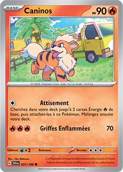 Carte Pokémon Caninos 031/198 de la série Écarlate et Violet en vente au meilleur prix