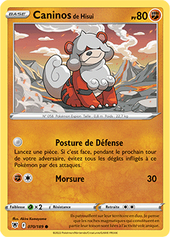 Carte Pokémon Caninos de Hisui 070/189 de la série Astres Radieux en vente au meilleur prix