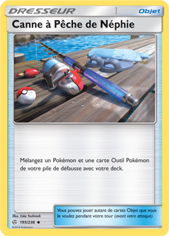 Carte Pokémon Canne à Pêche de Néphie 195/236 de la série Éclipse Cosmique en vente au meilleur prix