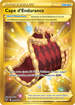 Carte Pokémon Objet Gold EB Cape d Endurance 200/185 de la série Voltage Éclatant