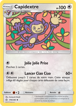 Carte Pokémon Capidextre 170/236 de la série Éclipse Cosmique en vente au meilleur prix