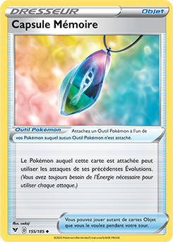 Carte Pokémon Capsule Mémoire 155/185 de la série Voltage Éclatant en vente au meilleur prix