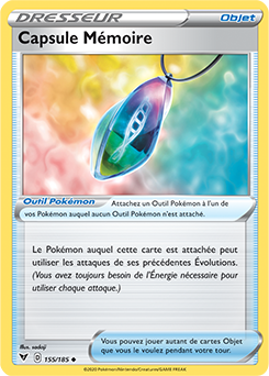 Carte Pokémon Peu commune Capsule Mémoire 155/185 de la série Voltage Éclatant