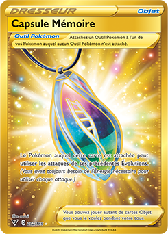 Carte Pokémon Objet Gold EB Capsule Mémoire 202/185 de la série Voltage Éclatant