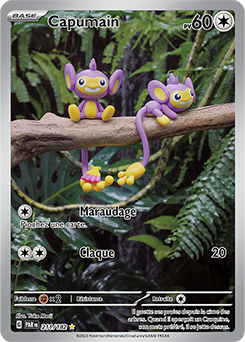 Carte Pokémon Illustration rare Capumain 211/182 de la série Faille Paradoxe
