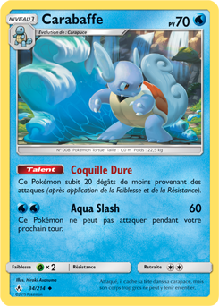 Carte Pokémon Carabaffe 34/214 de la série Alliance Infallible en vente au meilleur prix