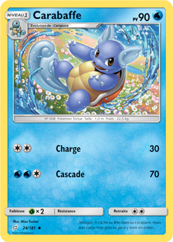 Carte Pokémon Carabaffe 24/181 de la série Duo de Choc en vente au meilleur prix