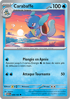 Carte Pokémon Carabaffe 8/165 de la série 151 en vente au meilleur prix