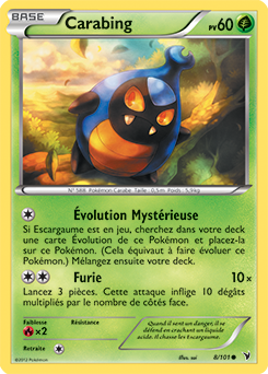 Carte Pokémon Commune Carabing 8/101 de la série Nobles Victoires