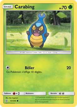 Carte Pokémon Commune Carabing 12/236 de la série Harmonie des Esprits