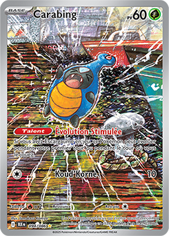Carte Pokémon Illustration rare Carabing 94/86 de la série Foudre Noire