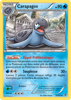 Carte Pokémon Carapagos 27/101 de la série Explosion Plasma en vente au meilleur prix