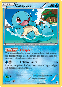 Carte Pokémon Commune Carapuce 29/149 de la série Frantières Franchies