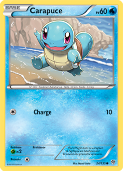 Carte Pokémon Commune Carapuce 24/135 de la série Tempête Plasma