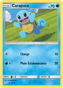 Carte Pokémon Commune Carapuce 23/181 de la série Duo de Choc