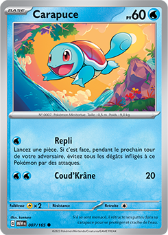 Carte Pokémon Carapuce 7/165 de la série 151 en vente au meilleur prix