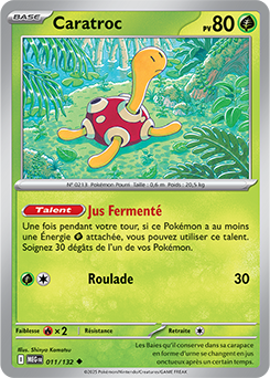 Carte Pokémon Peu commune Caratroc 11/132 de la série Méga-Évolution