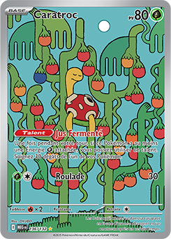 Carte Pokémon Illustration rare Caratroc 136/132 de la série Méga-Évolution