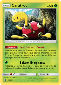 Carte Pokémon Caratroc 16/214 de la série Tonnerre Perdu en vente au meilleur prix