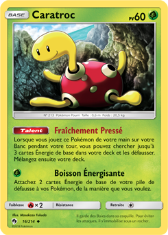 Carte Pokémon Peu commune Caratroc 16/214 de la série Tonnerre Perdu