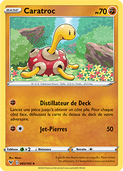 Carte Pokémon Peu commune Caratroc 085/185 de la série Voltage Éclatant