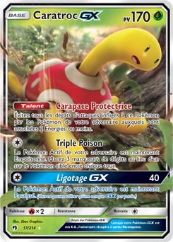 Carte Pokémon Caratroc GX 17/214 de la série Tonnerre Perdu en vente au meilleur prix