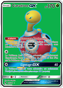 Carte Pokémon Pokémon Full Art Caratroc GX 195/214 de la série Tonnerre Perdu