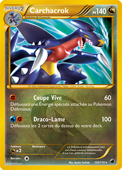 Carte Pokémon Carchacrok 120/116 de la série Glaciation Plasma en vente au meilleur prix